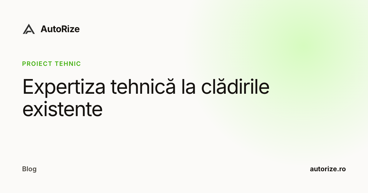 Expertiza tehnică la clădirile existente