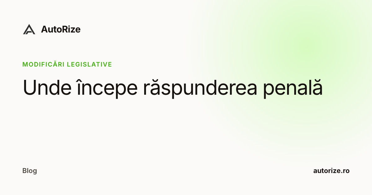 Unde începe răspunderea penală